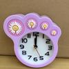 New Japanese and Korean Foot Daisy Gift Alarm Clock 3D Three-dimensional Digital Lazy Bedside Decoration Clock Super Quiet