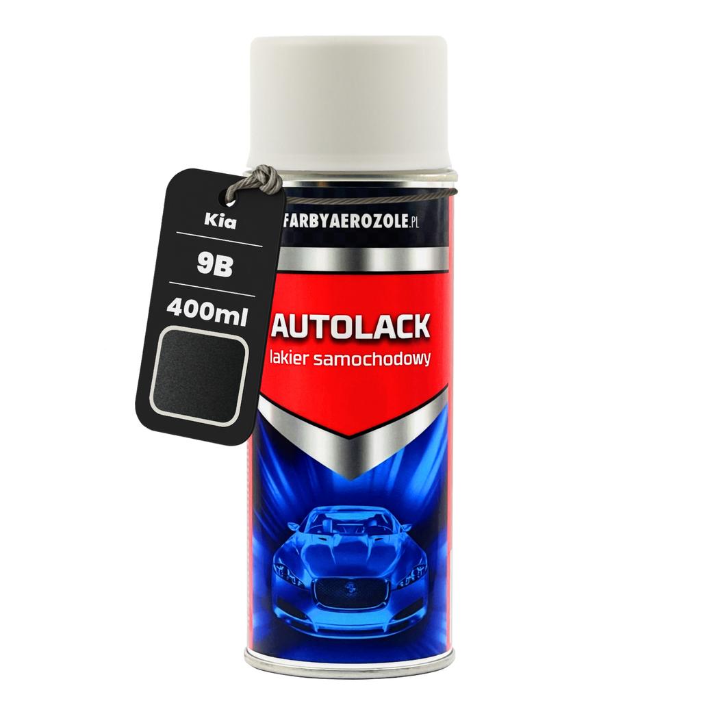 Kia 9B Midnight Black Mica (Black Metallic) Car Paint Spray 400ml