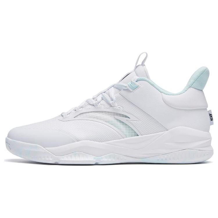 New Anta Bastard Anti Slip Wear Resistant Low Top Basketball Shoes White 912241601-3