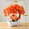 Plastic Artificial Christmas Plant Bonsai Small Tree Pot Fake Plant Flower Potted Ornaments for Table Garden Hotel Decoration