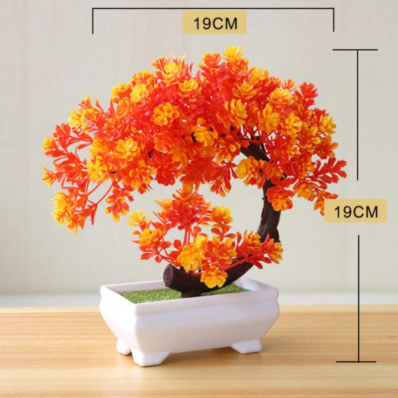 Plastic Artificial Christmas Plant Bonsai Small Tree Pot Fake Plant Flower Potted Ornaments for Table Garden Hotel Decoration