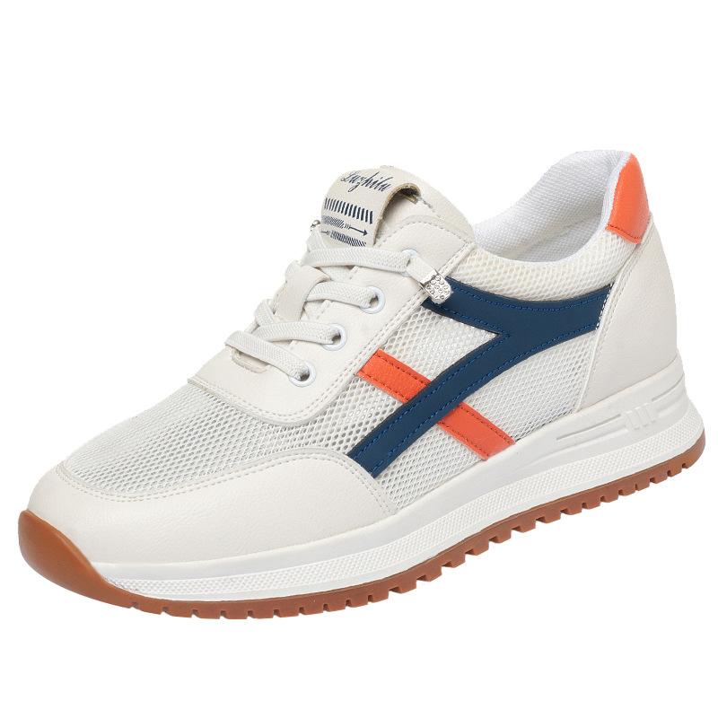 Women's Breathable Mesh Casual Shoes Women's Summer Thin Shoes Soft Sole Lightweight White Shoes Hollow Sports Shoes