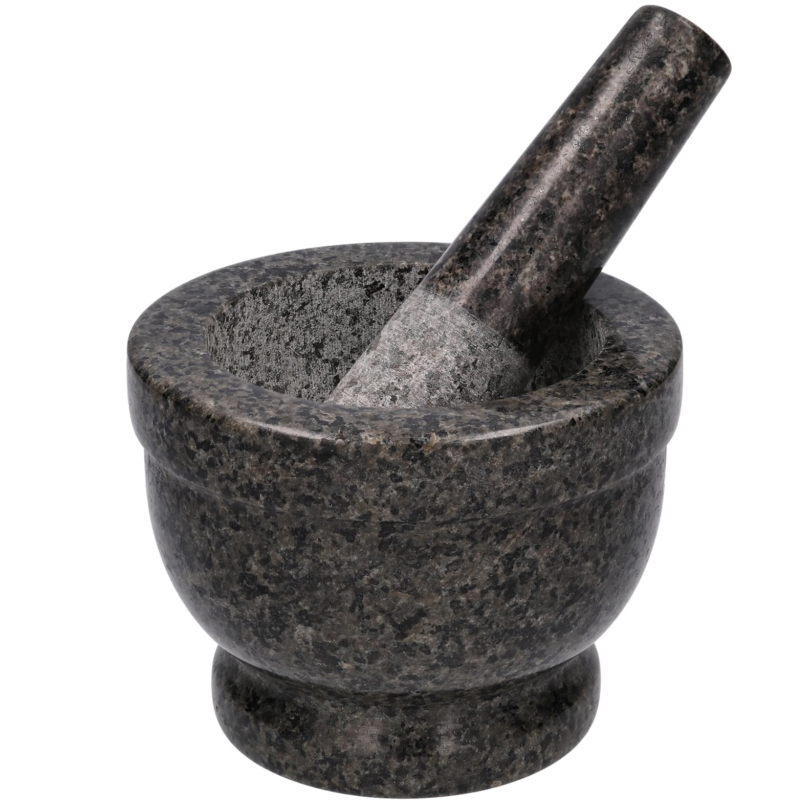 Kakoe Kitchen - Mortar and Pestle Set - Granite Mortar and Pestle Set - Natural Stone Granite Stone Mortar and Pestle Mini Grinder Krokhin Spice Morta