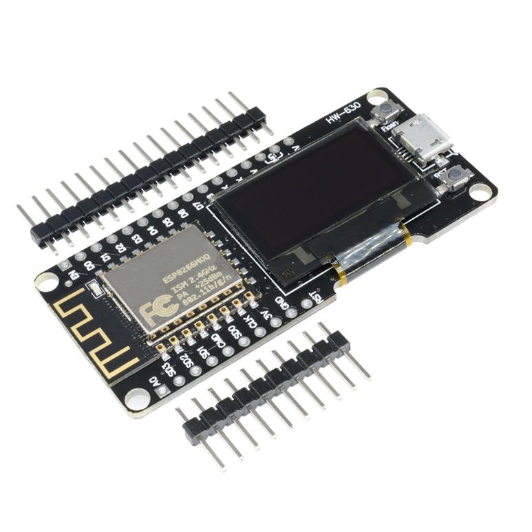 

ESP8266 ESP-12F WIFI Module Wireless CP2102 Development Board 0.96 inch OLED Display with Pin for Anrduino NodeMCU WeMos чорний