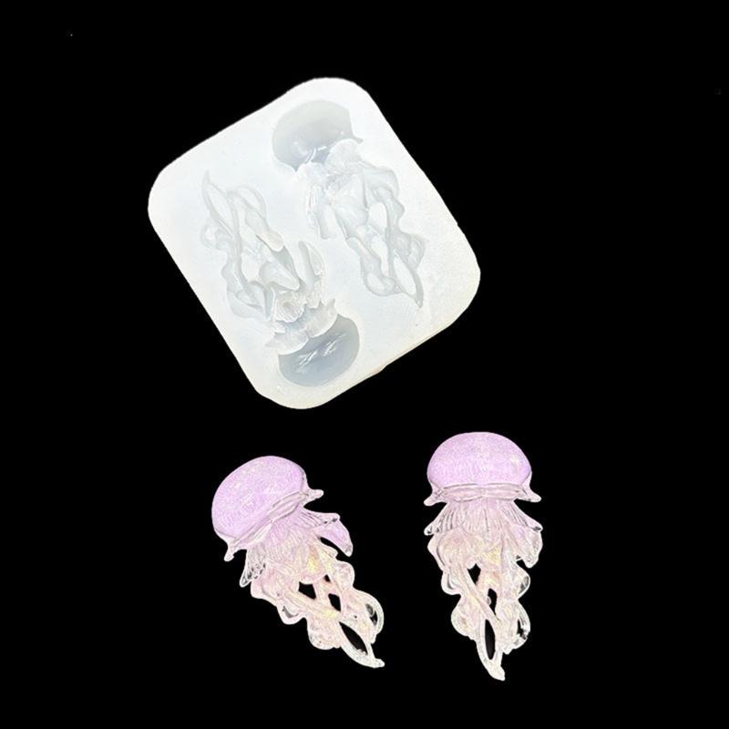 Silicone Nails Embellishment Molds Jellyfish Shape Accessory Crafting Molds Suitable for Beauty Enthusiasts Present