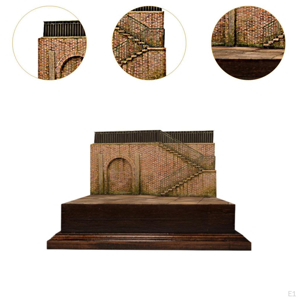 1/35 Building Model Kit DIY Scene Unfinished Dioramas Micro Landscape Unpainted Scenery Layout Sand