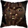 Pillowcase Bedroom Black and Gold African Woman  Living Room Pillow Decoration Cushion