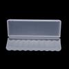 Contenitore rigido per batterie in plastica trasparente portatile da 10 slot per accessori per organizzatori di batterie AAA/AA