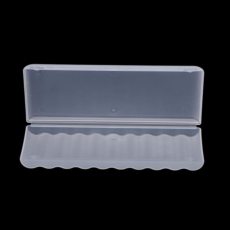 Contenitore rigido per batterie in plastica trasparente portatile da 10 slot per accessori per organizzatori di batterie AAA/AA