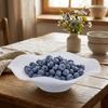 Irregular Straw Hat Glass Plate Frosted Texture Dessert Plate Trendy Glass Tray  Holiday Parties