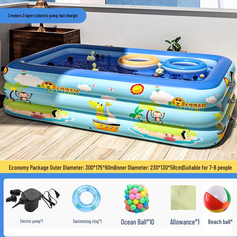 WEZHO Inflatable Kids Swimming Pool