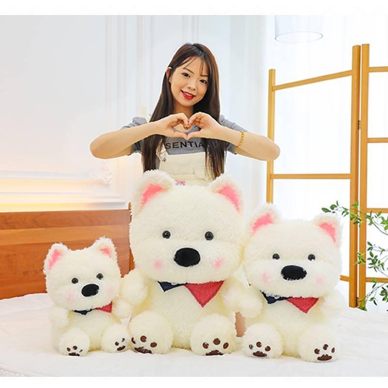 Adorable West Highland Terrier Plush Toy Soft Dog Stuffed Animal Perfect Birthday Gift
