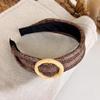 Bohemian Straw Wide-Brimmed Headband for Women - Vacation Style Hair Accessory