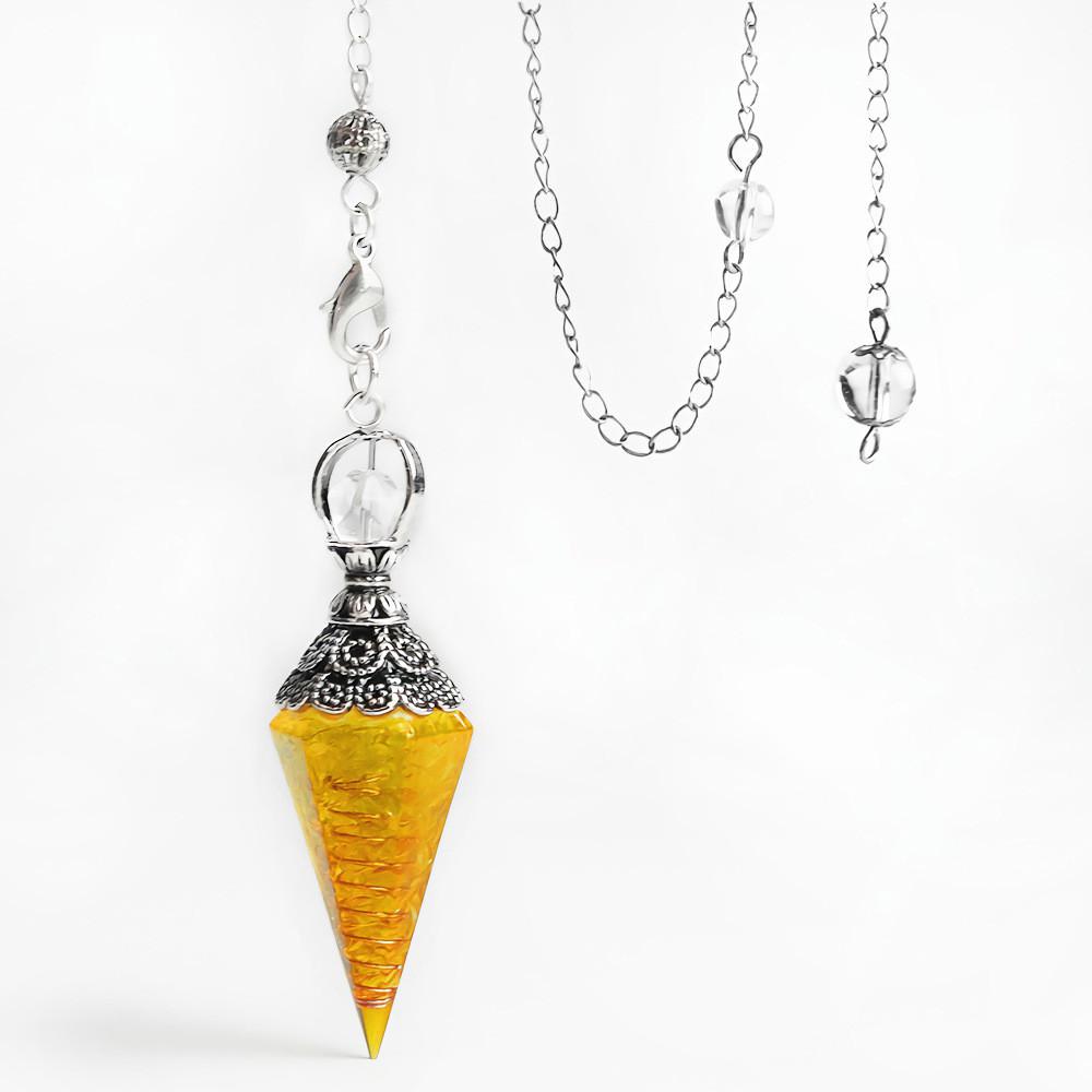 Crystal Amethyst Citrine Resin Pendant With Hexagonal Shape For Fashion Jewelry Accessories