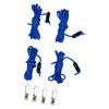 4pcs Rope Tightening Tools Rope Tensioner with Locking Buckle Blue Cord Carry Bag Paracord Adjusters for Outdoor