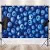 2D Blueberry Pattern Backdrop - Fresh Berry Photography Background for Party
