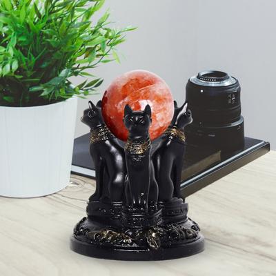 Stojan na umělé křišťálové koule Černá kočka Držák na ruku Zvíře Socha Socha Domácí kancelář Knihovnička Dekorace na pracovní plochu Ornament