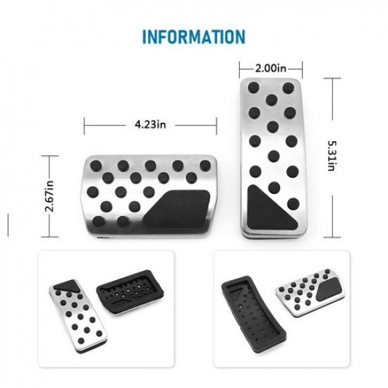 For 2011-2018 Jeep Grand Cherokee Dodge Durango Gas & Brake Pedals Cover Pad