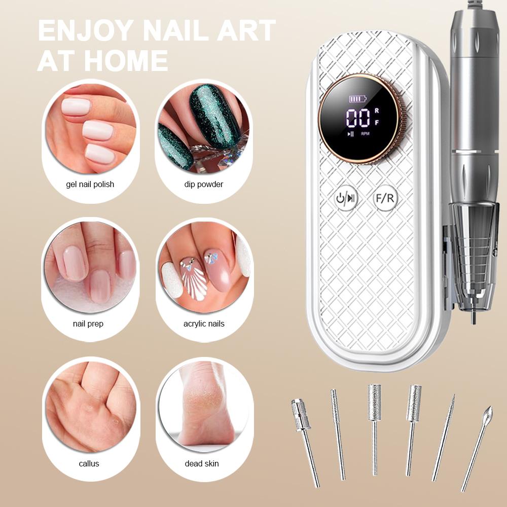 Nail Polish Machine, Portable Battery Nail Polish Machine, Electric Nail Removal and Dead Skin Removal Professional Nail Removal Tool