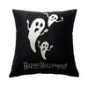 Pumpkin Halloween Polyester Fluorescent Night Light Pillowcase Cushion Home Bedroom Hotel Car Seat Decorative Pillowcase 45x45cm