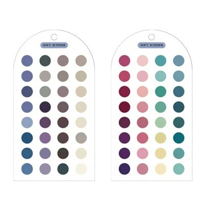 12 Color Analysis Template Cards (Set Of 2),Portable Color Matching Guide For Outfits With 60+ Color
