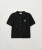 Satur (W) Collar Half Knit Cardigan Black