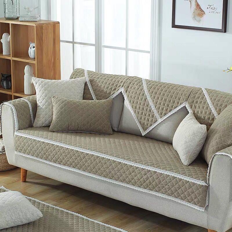 

Нескользящая подушка для дивана, тканевая подушка для сиденья на все сезоны, простая мешковина, современный простой диван, полотенце, скатерть 70*70