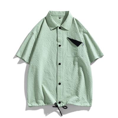 Shirt Men Loose and Niche Wrinkled Oversized Shirt Men