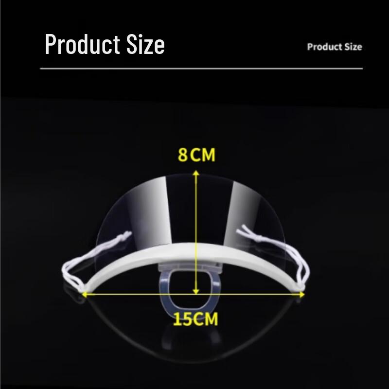 Transparent Reusable Chef Face Masks - 10 Pack