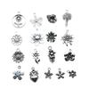 20 Stück Blumenanhänger Antiksilberfarbe Sonnenblumenanhänger Schmuck DIY Gänseblümchen-Anhänger Für Armbandherstellung