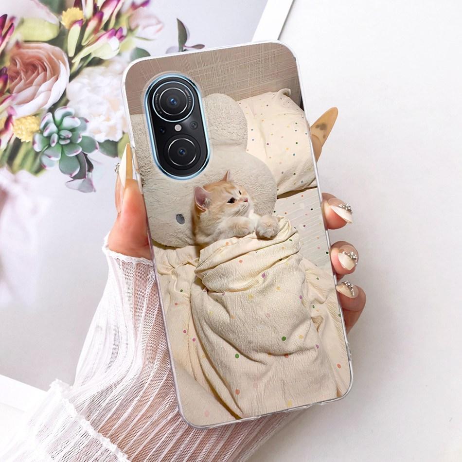 For Huawei Nova 9 SE Nova9 Cute Flower Butterfly Cat Painted Case For Huawei Nova 9 9SE Soft Silicone TPU Phone Cases