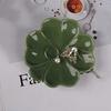 1Pc Ceramic Jewelry Tray Tabletop for Cosmetics and Accessories Nordic Style Clover Leaf Storage Box for Wedding Birthday Gifts