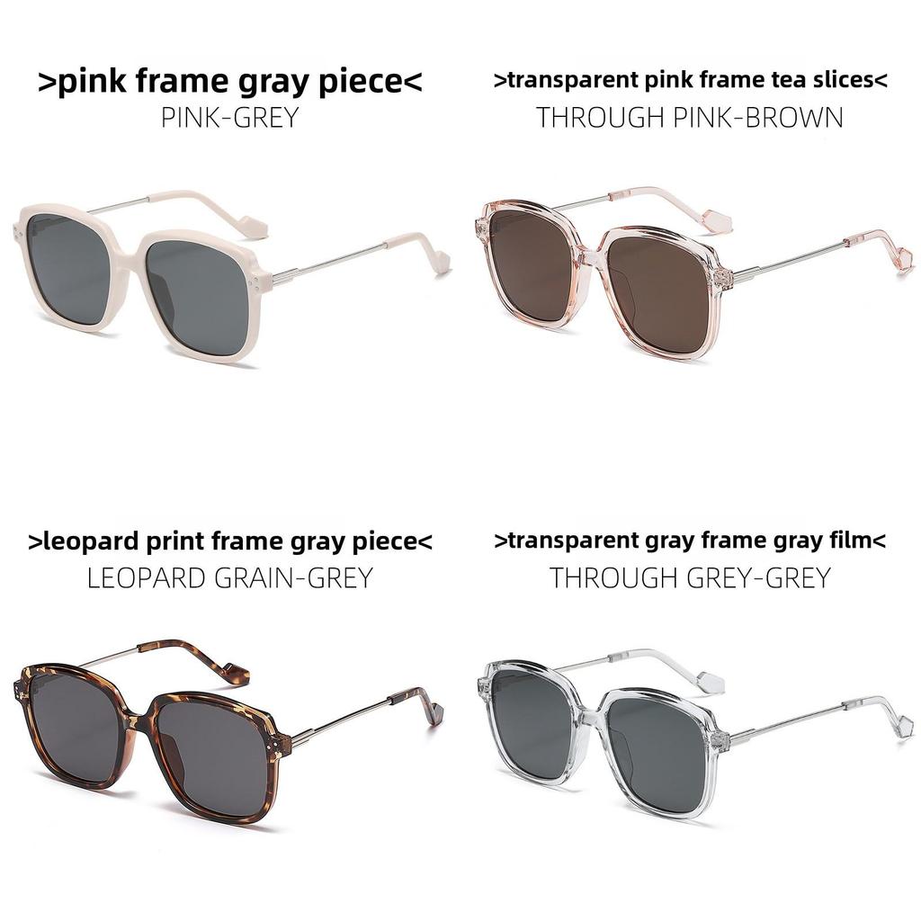 Fashion Square Sunglasses For Women Men Uv400 Protection With Pink Pc Lenses For Outdoor Travel