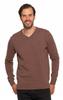 Elegant Men's Sweater with a Straight Cut, Classic Cotton, Comfortable MORAJ L Brown