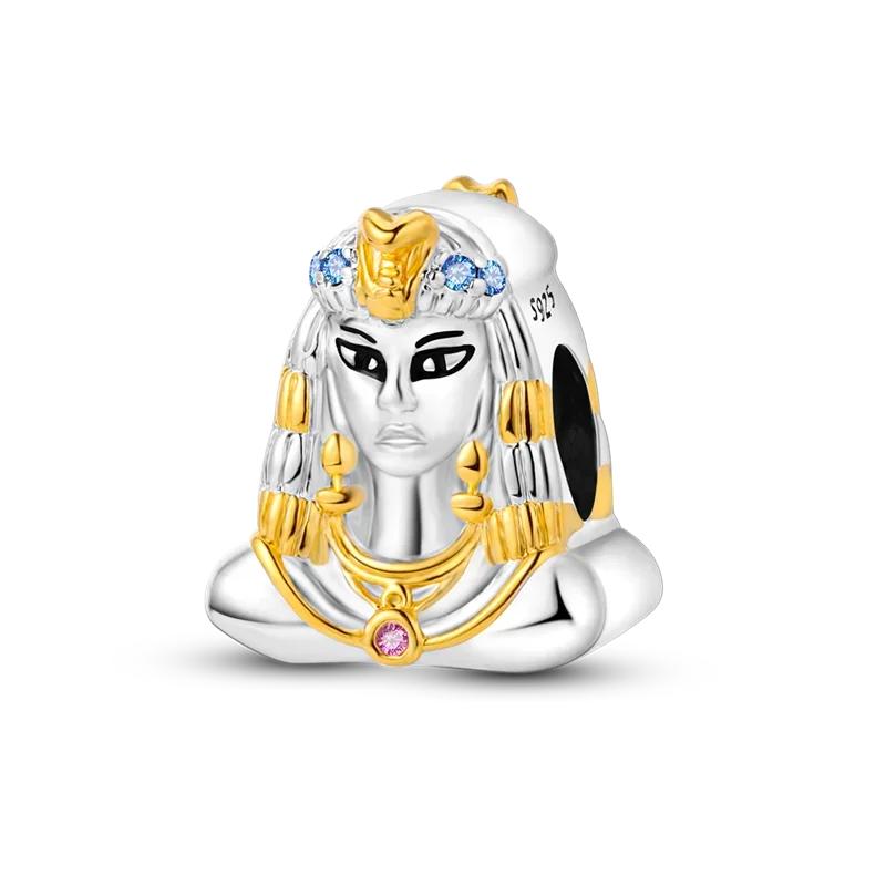 Dangle Charms Cross Angel Pyramid Pharaoh Copper Baeds Fit Original Bracelet Diy Jewelry Charms Accessory Fine Gift