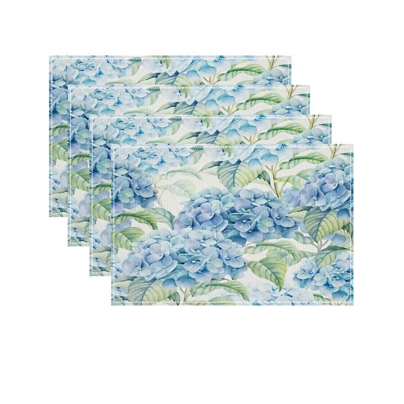 Christmas Linen Table Mats: Festive Print, Stain-Proof & Heat-Resistant