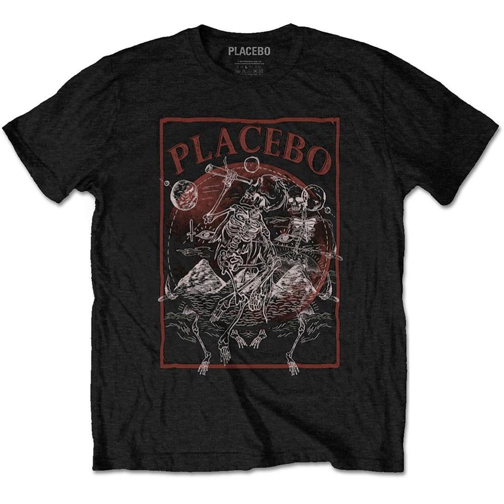 Men's Placebo Astro Skeletons Slim Fit T-shirt X-Large Black