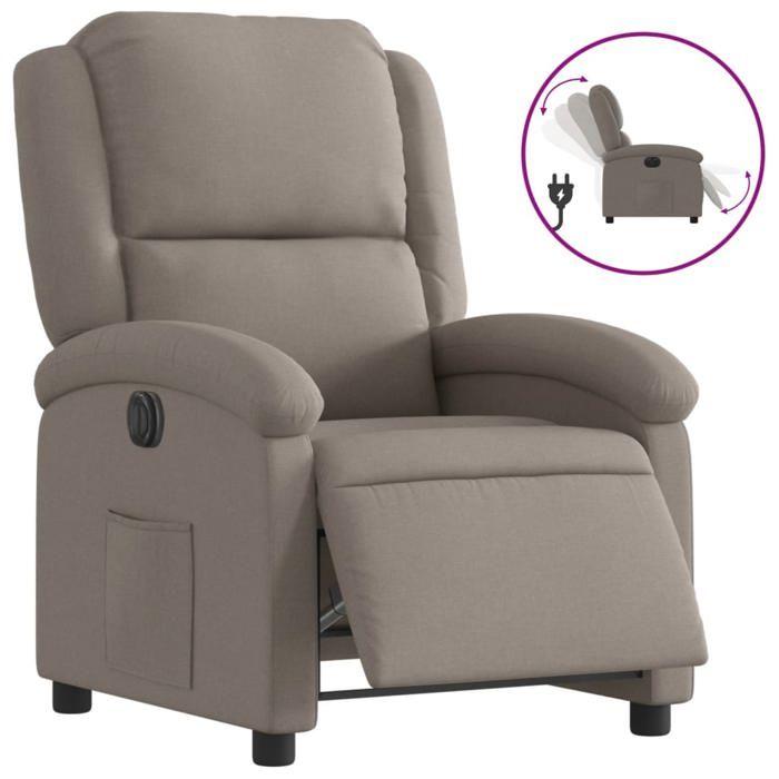 VidaXL Electric Recliner, Relaxation Chair with Adjustable Backrest and Footrest, Living Room Seat, Modern, 3204148