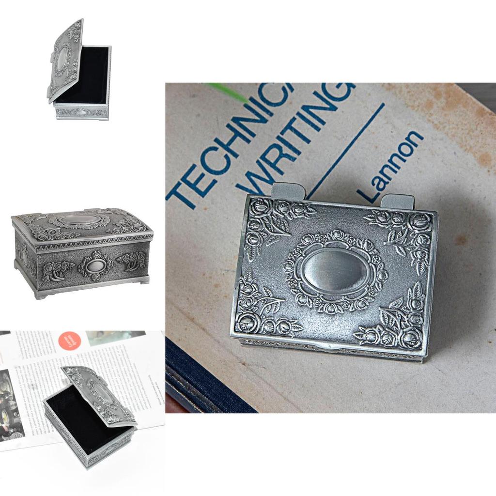 Decorative Square Jewelry Organizer Box For Rings Earrings Necklaces Wedding Gifts