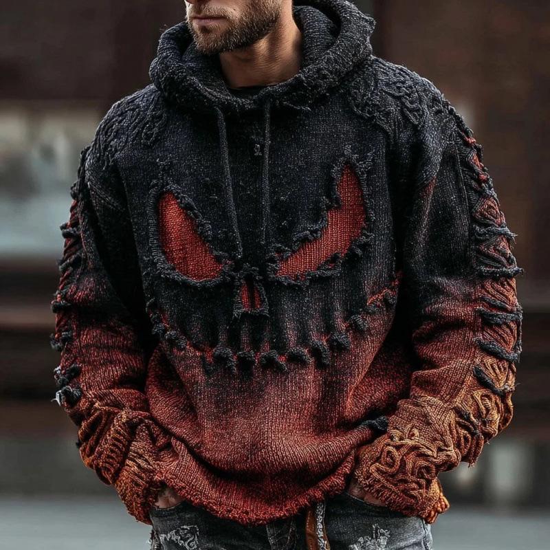 2025 Hooded 3D Print Halloween Sweatshirt - Women's European/American Autumn & Winter Edition