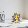 Bunny Easter Decora Spring Ornament 2D Acrylic Desktop Ornament Accessories For Living Room Holiday Party Supplie()