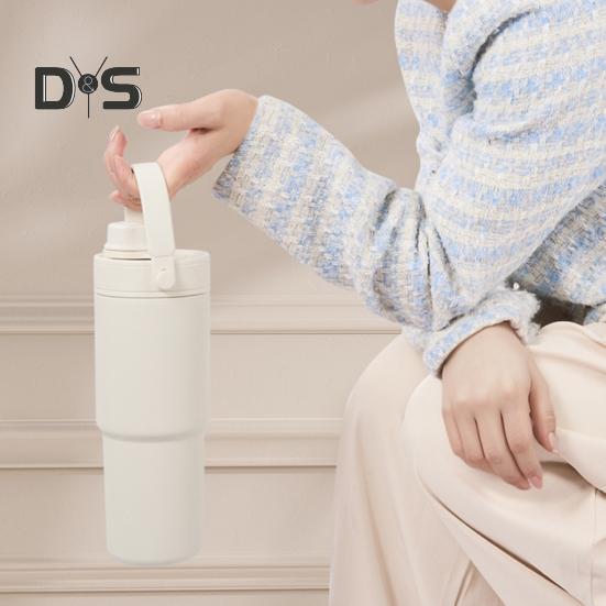 Insulated Vacuum Flask Travel Bottle with Straw Large Capacity BPA Free Food Grade Heat-Insulated Water Bottle Tumbler