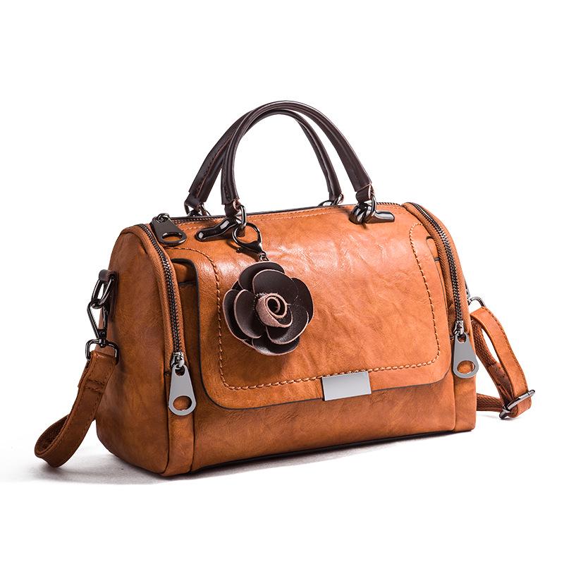Women's 2025 Spring Retro Crossbody Boston Pillow Handbag