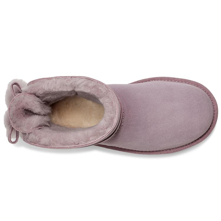 UGG Mini Bailey Bow Pom 'Taupe Purple' Women's 1125382-SHAD