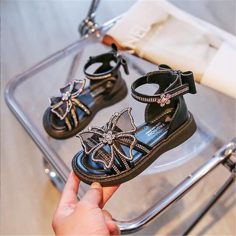 

Summer Fashion Roman Boots Hightop Girls Rhinestone Butterfly Princess Sandals Kids Gladiator Sandals Child Sandals Size 29