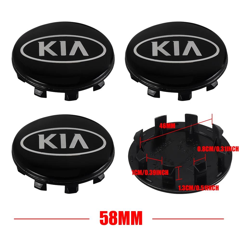 4 szt. 58 MM Kołpaki Piasty Koła Samochodowego Pokrywa Środkowa Akcesoria Do Pokrywy Felgi Dla KIA K3 K5 Picanto Optima Sorento Rio Sportage Ceed 3 4
