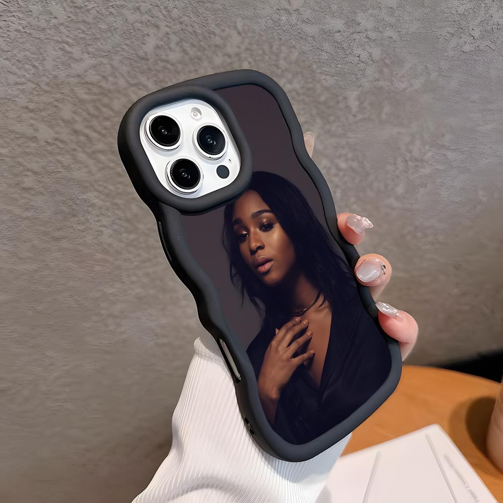 Normani Kordei Wavy Edge TPU Mobile Phone Case for iPhone 17 16 15 14 13 12 11 Air Pro Max Plus Colorful Cover