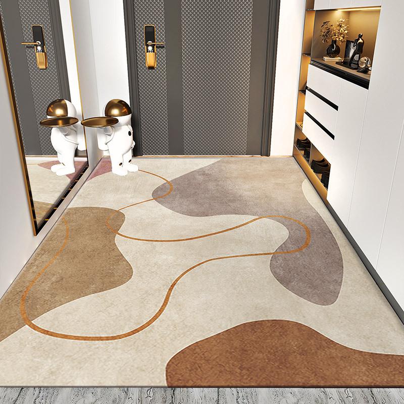 

Минималистичные напольные коврики для домашнего использования Утолщенные входные коврики и серые входные ковры 80*120CM