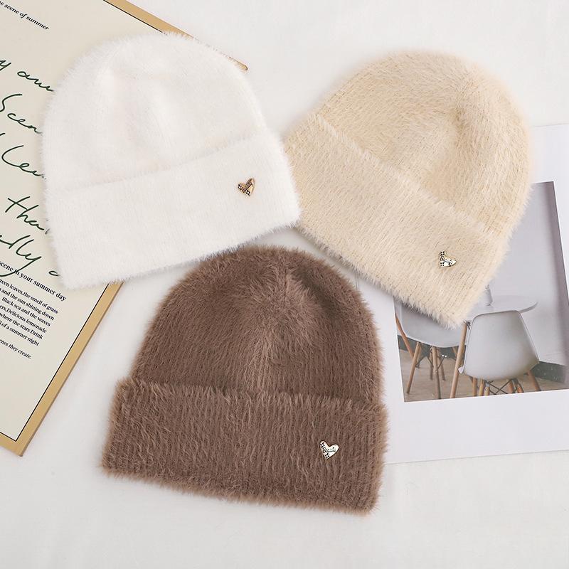 Autumn and Winter Student Wool Hat for Women Plush New Korean Knitted Hat Versatile Warm Ear Protection and Thickened Fashion