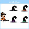 Magical Witch Hat Crescent Moon And Star Design In Gold Color